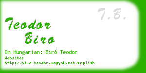 teodor biro business card